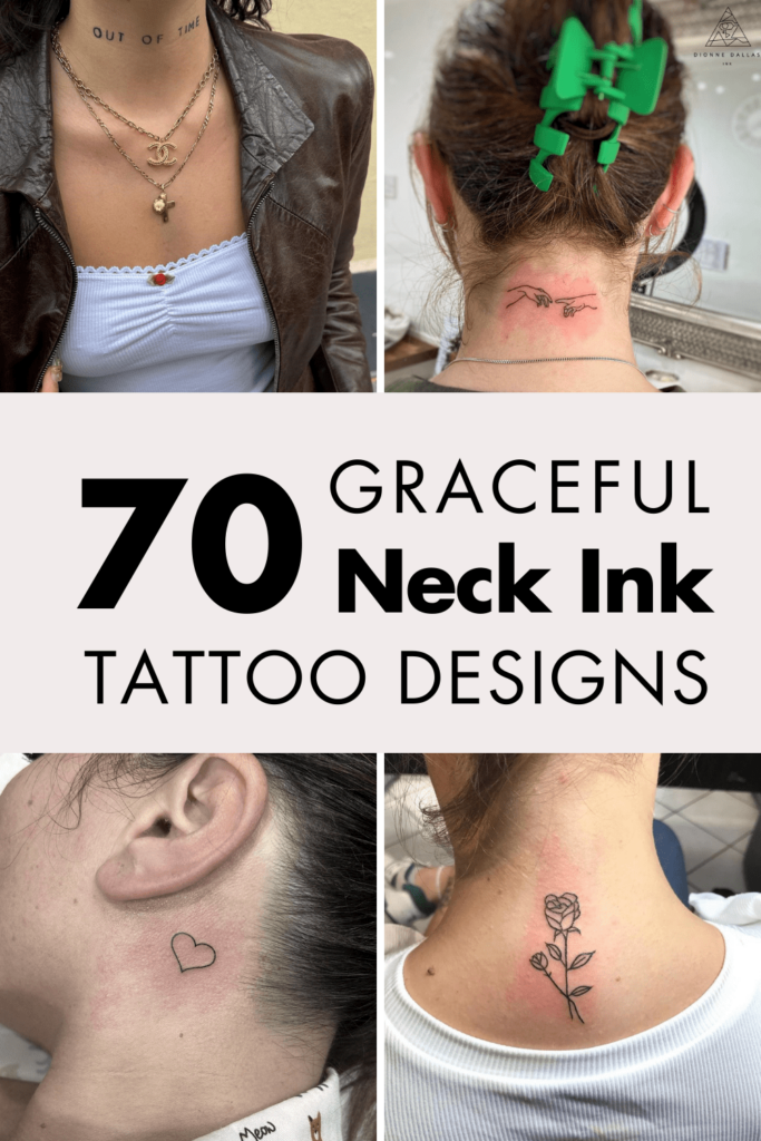 Elegant Neck Tattoo Designs for Women