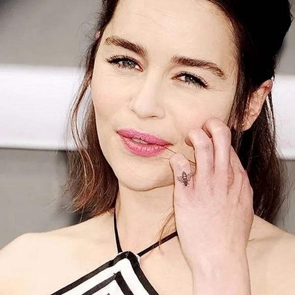 Emilia Clarke bee tattoo