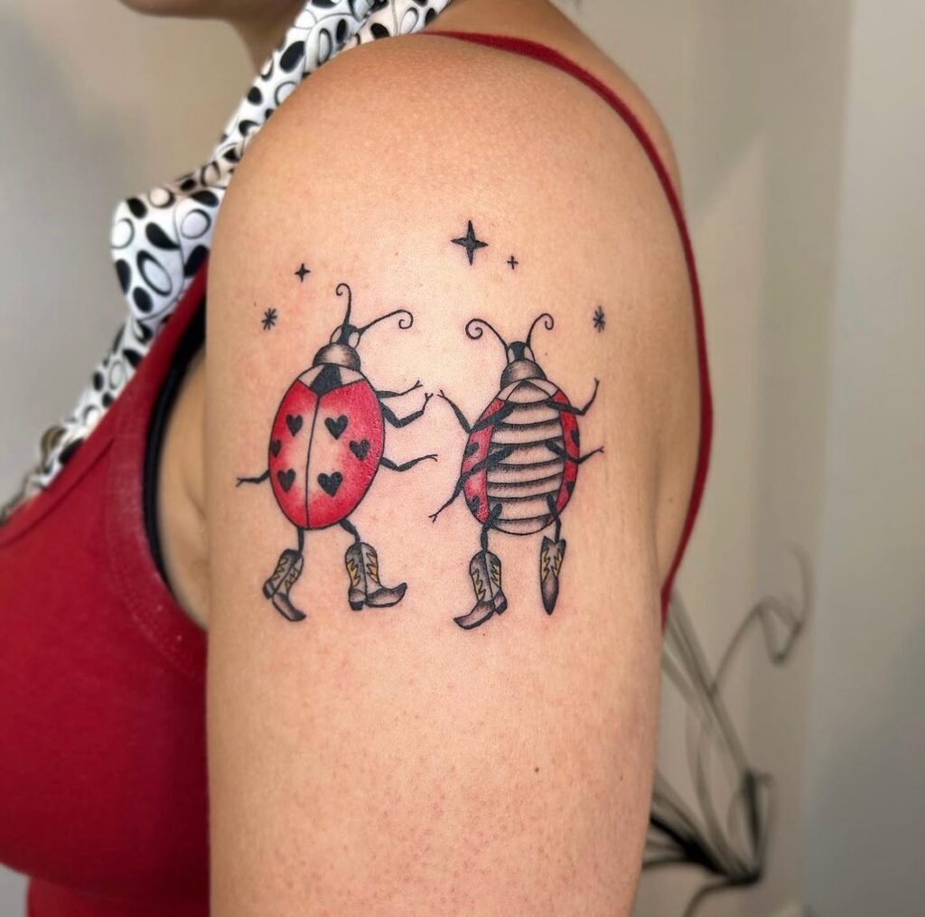 Enchanting Dance of Colorful Ladybug Creatures A Mesmerizing and Lively Artwork