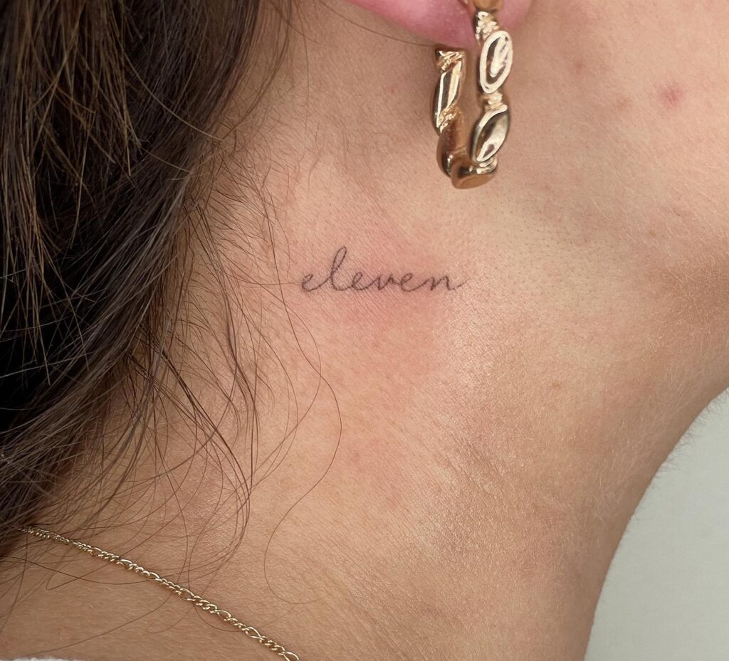 Ethereal script for side neck whispers below the ear in eleven whispers