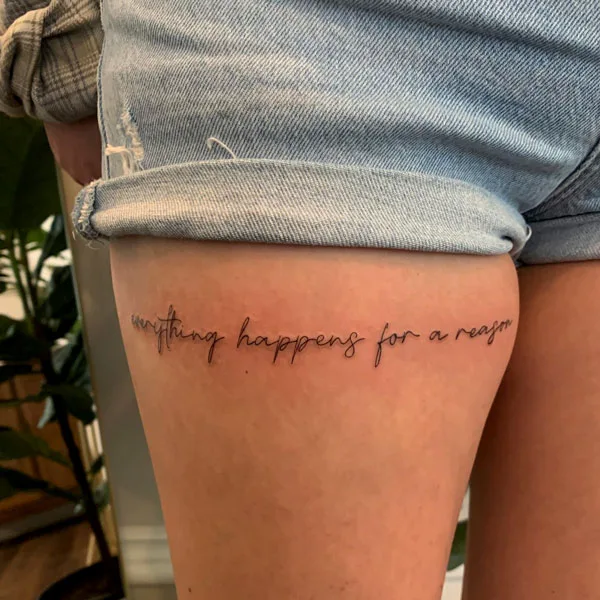 Everything happens for a reason tattoo 1