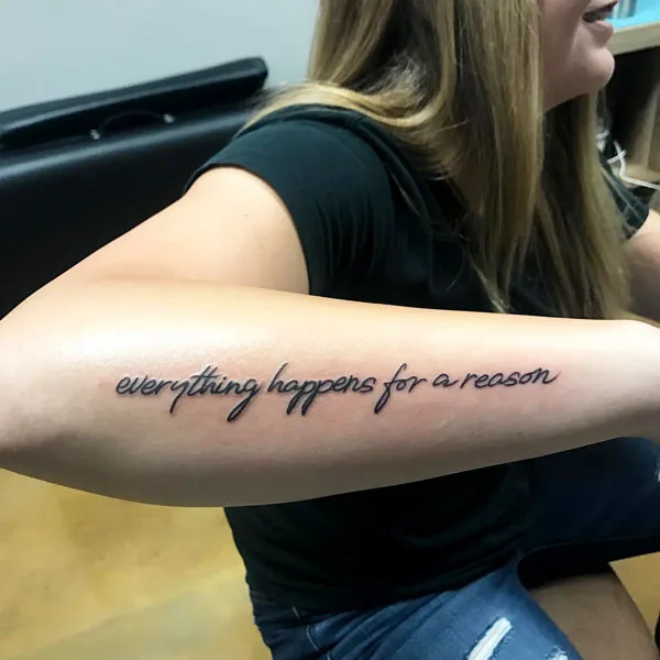 Everything happens for a reason tattoo 6