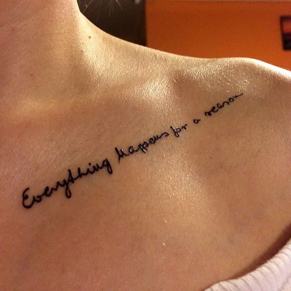 Everything happens for a reason tattoo 9