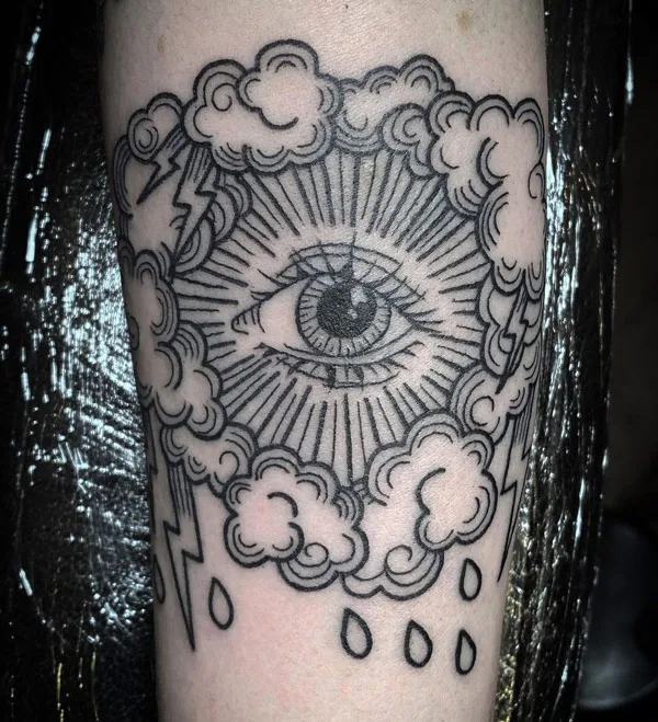 Eye Cloud Tattoo 2