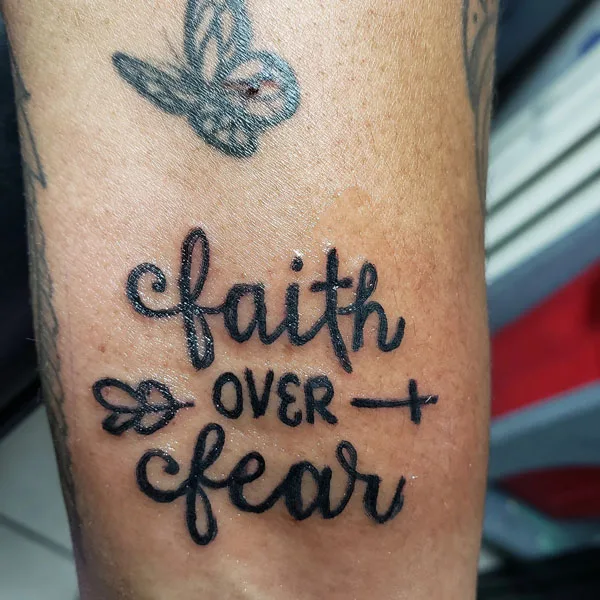 Faith over fear tattoo 29