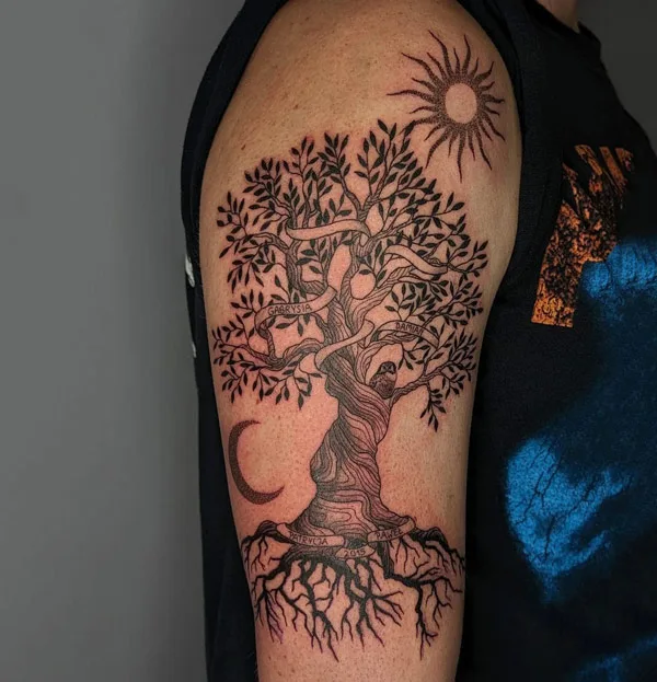 Family Tree Arm Tattoo 1