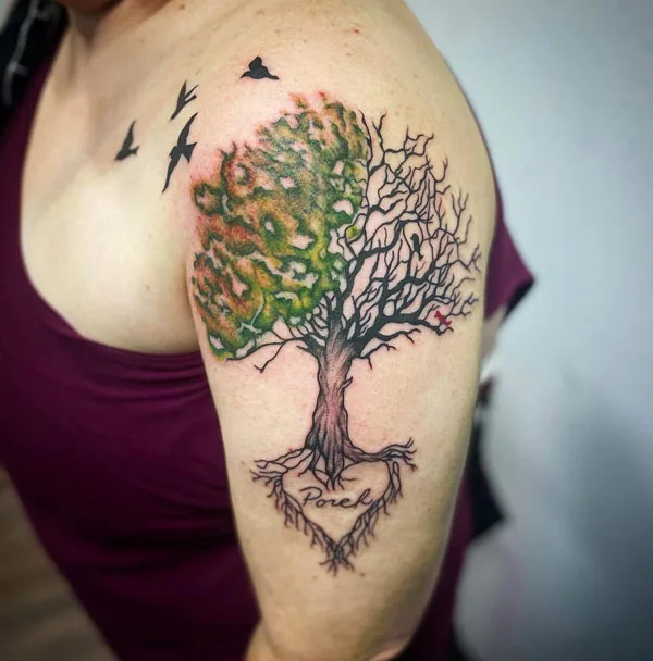 Family Tree Arm Tattoo 2
