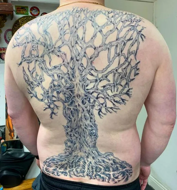 Family Tree Back Tattoo 2