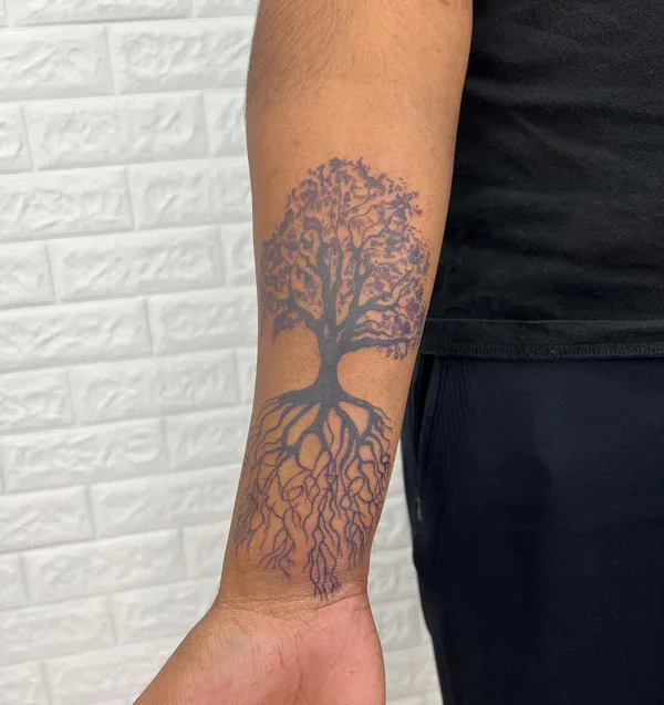 Family Tree Forearm Tattoo 2