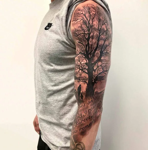 Family Tree Sleeve Tattoo 1