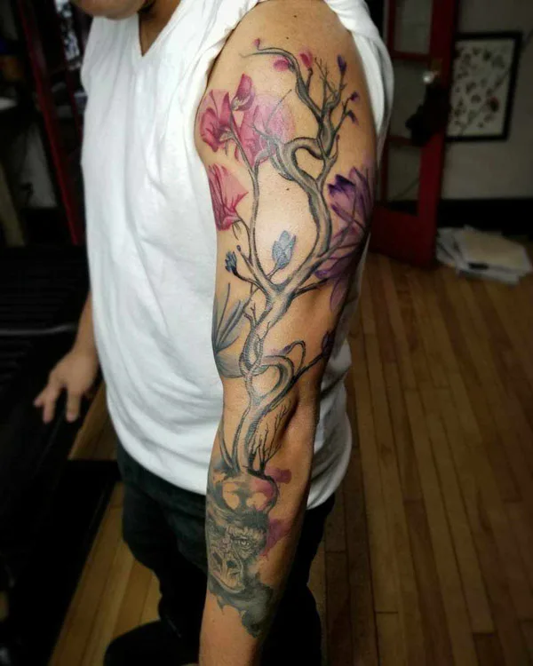 Family Tree Sleeve Tattoo 2