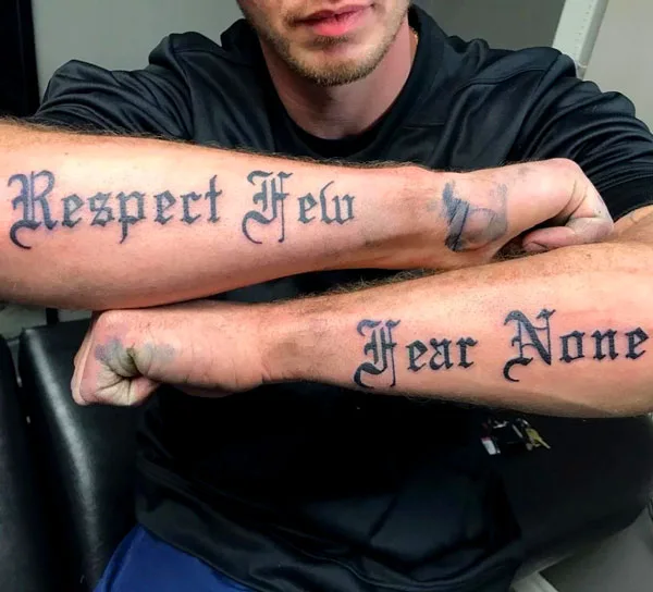 Fear None Tattoo 30