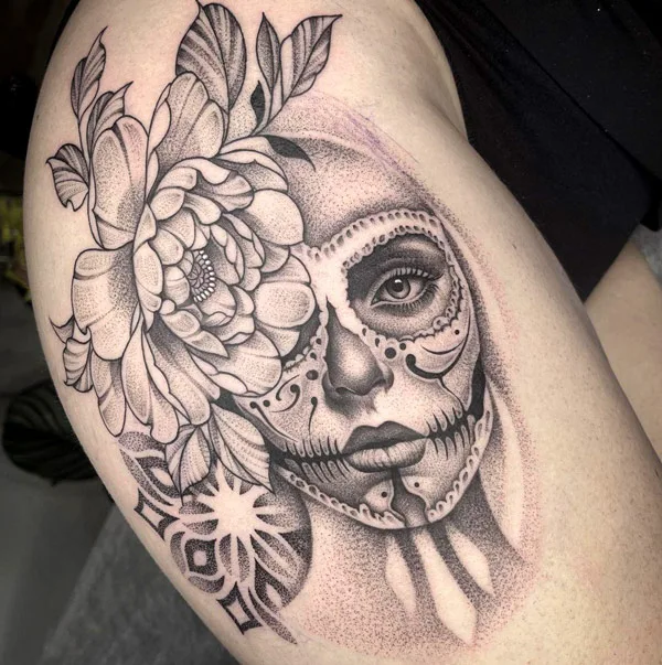 Female Sugar Skull Tattoo 2