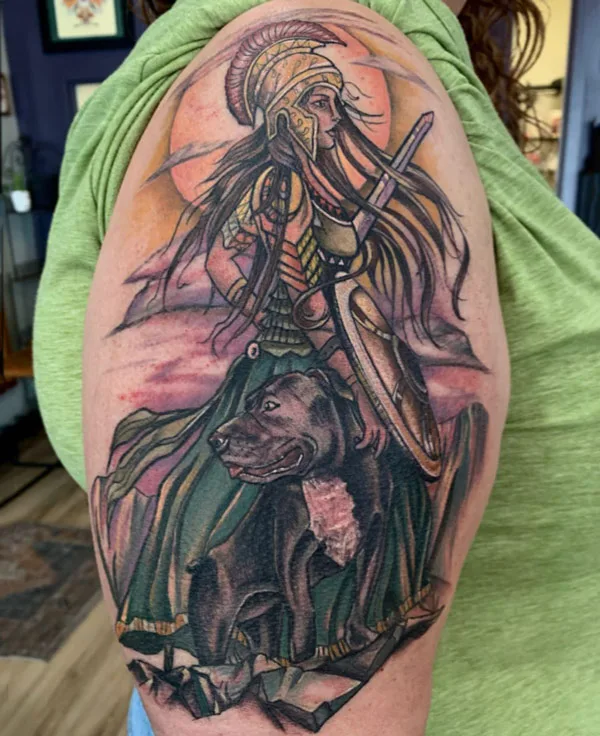 Female Warrior Tattoo 1