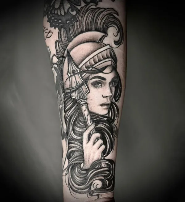 Female Warrior Tattoo 3