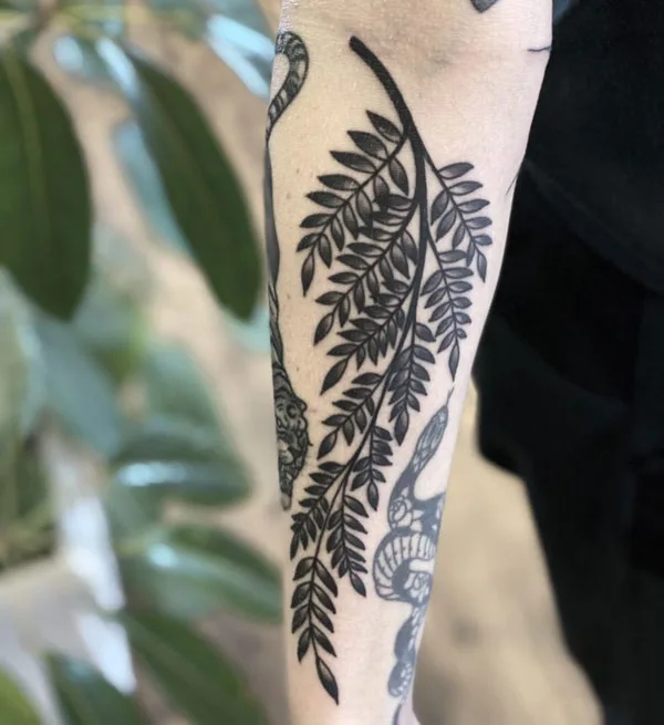 Fern Leaf Tattoo 1