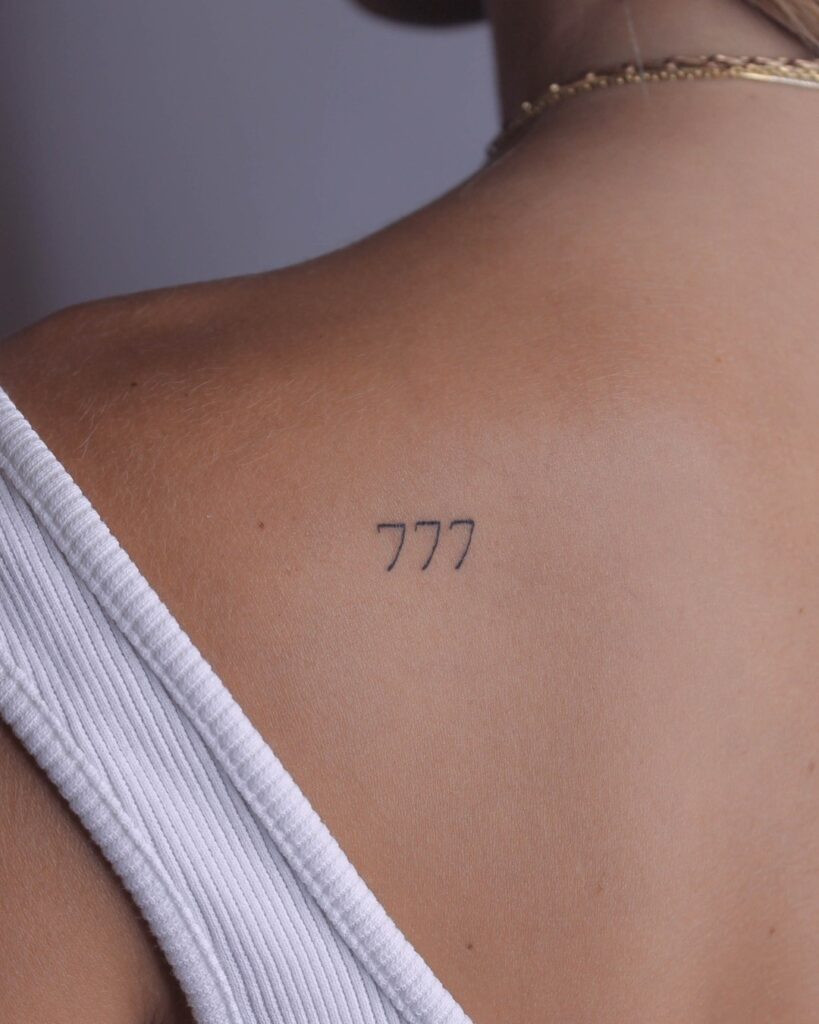 Fineline 777 Tattoo on the Back of the Shoulder: Shoulder Chic 