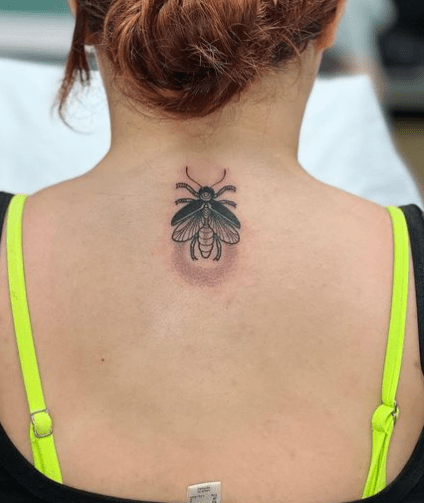 Firefly Tattoo Designs on the Back of the Neck