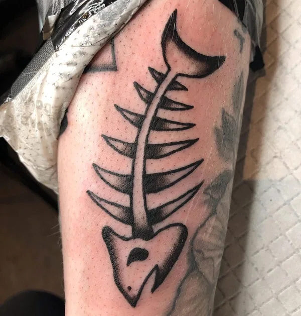 Fish Skeleton Tattoo 1