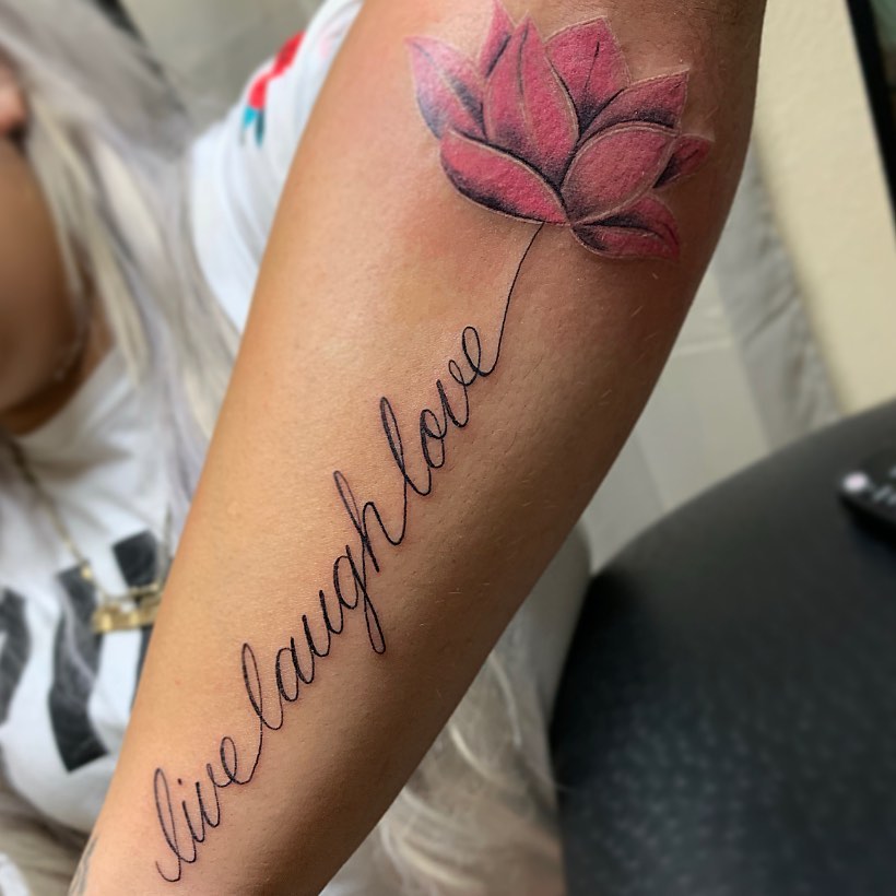Floral Serenade Blooming Tattoo