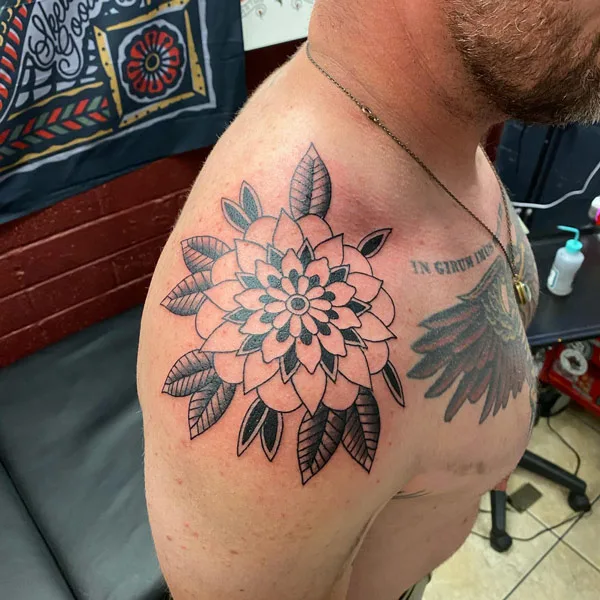 Flower Shoulder Tattoo 2