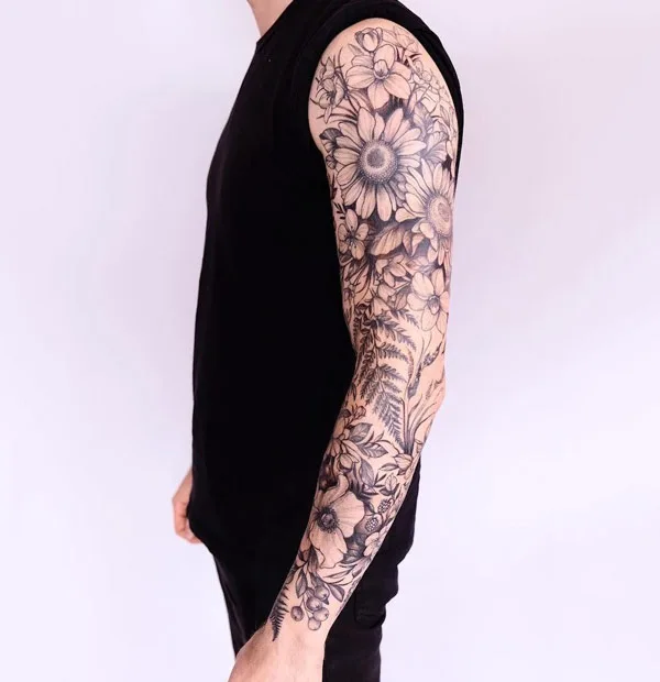 Flower Sleeve Tattoo 1