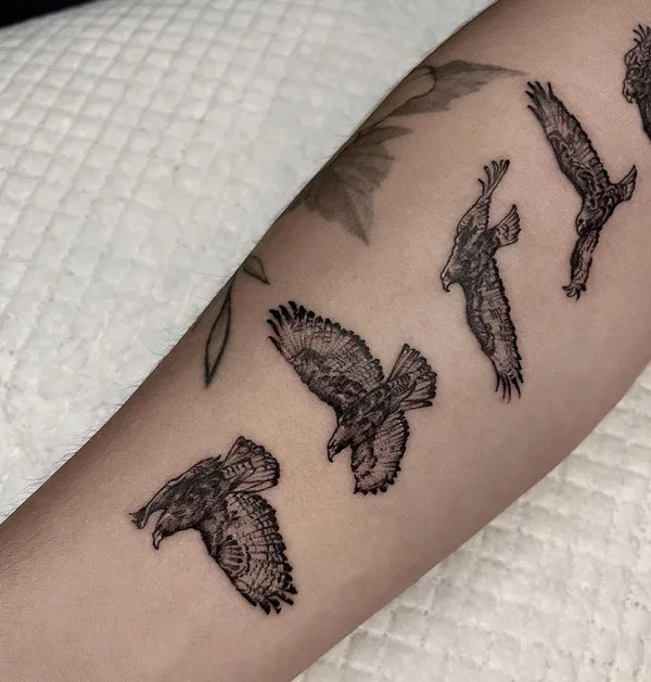 Flying Hawk Tattoo 1
