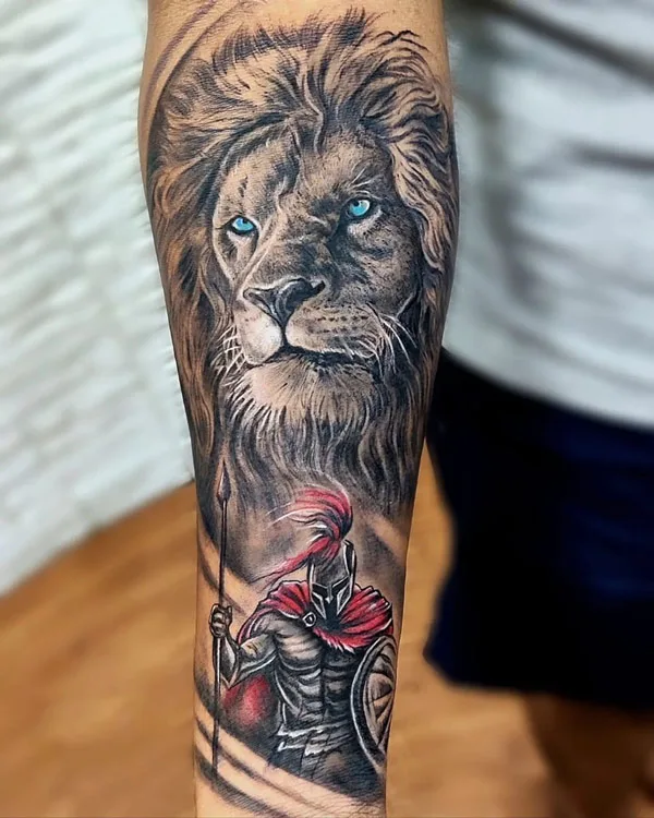 Forearm Lion Tattoo 1