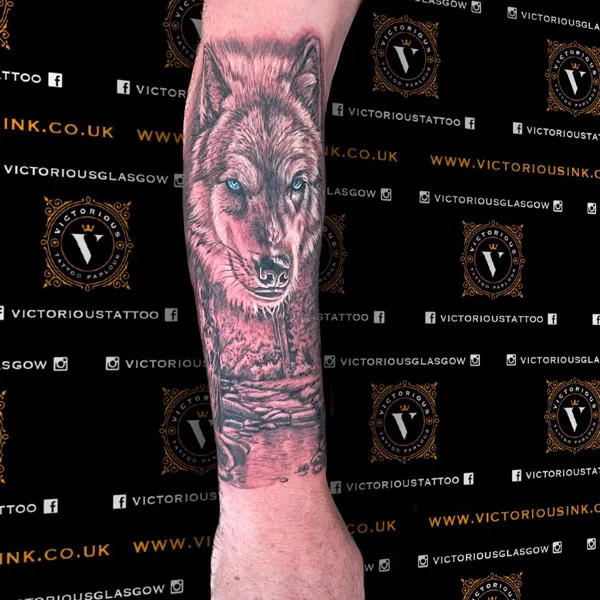 Forearm Wolf Tattoo 1