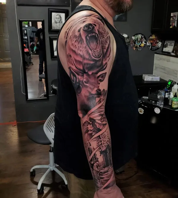 Forest Sleeve Tattoo 1