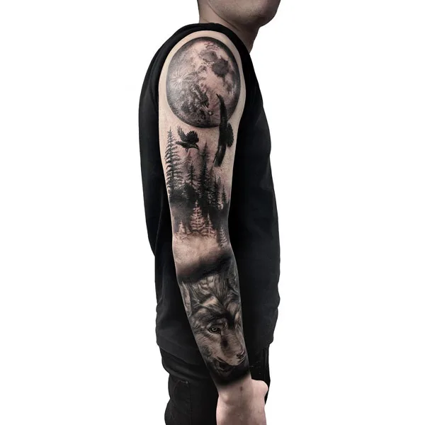 Forest Sleeve Tattoo 2