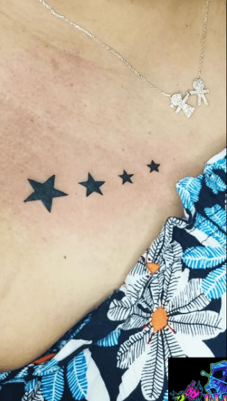 Four Star Dark Shaded Tattoo Four Star Dark Shaded Tattoo