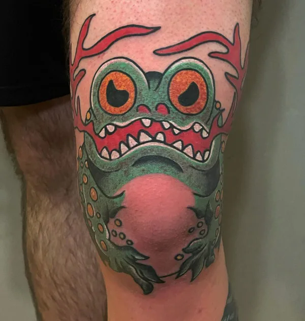Frog Knee Tattoo 1