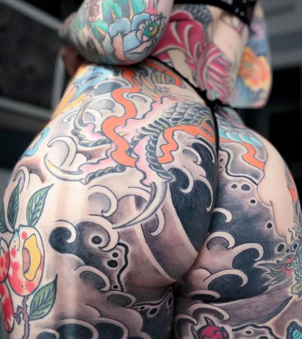 Full butt tattoo