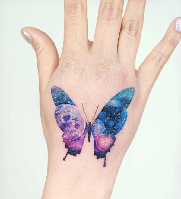 Galaxy Butterfly Tattoo 2