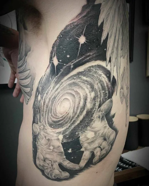 Galaxy Rib Tattoo