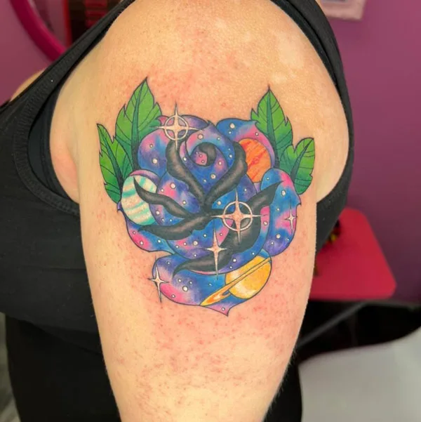 Galaxy Rose Tattoo 1