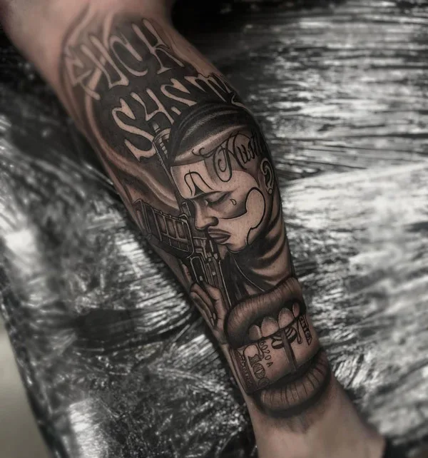 Gangster Chicano Tattoo 2