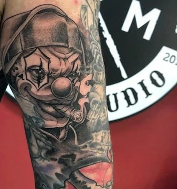 Gangster Clown Tattoo 1