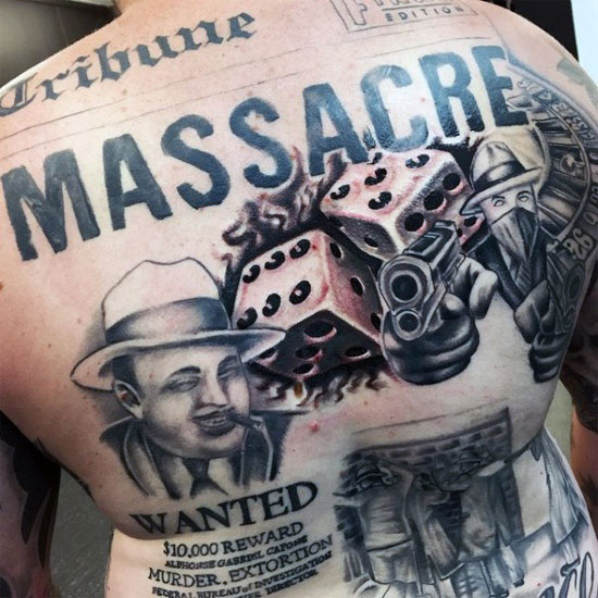 Gangster life's a gamble tattoo
