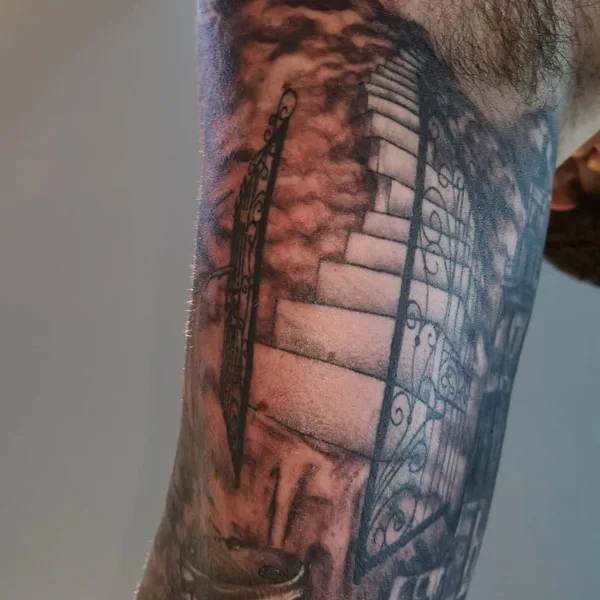 Gates of Heaven Bicep Tattoo 2