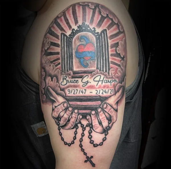 Gates of Heaven Memorial Tattoo