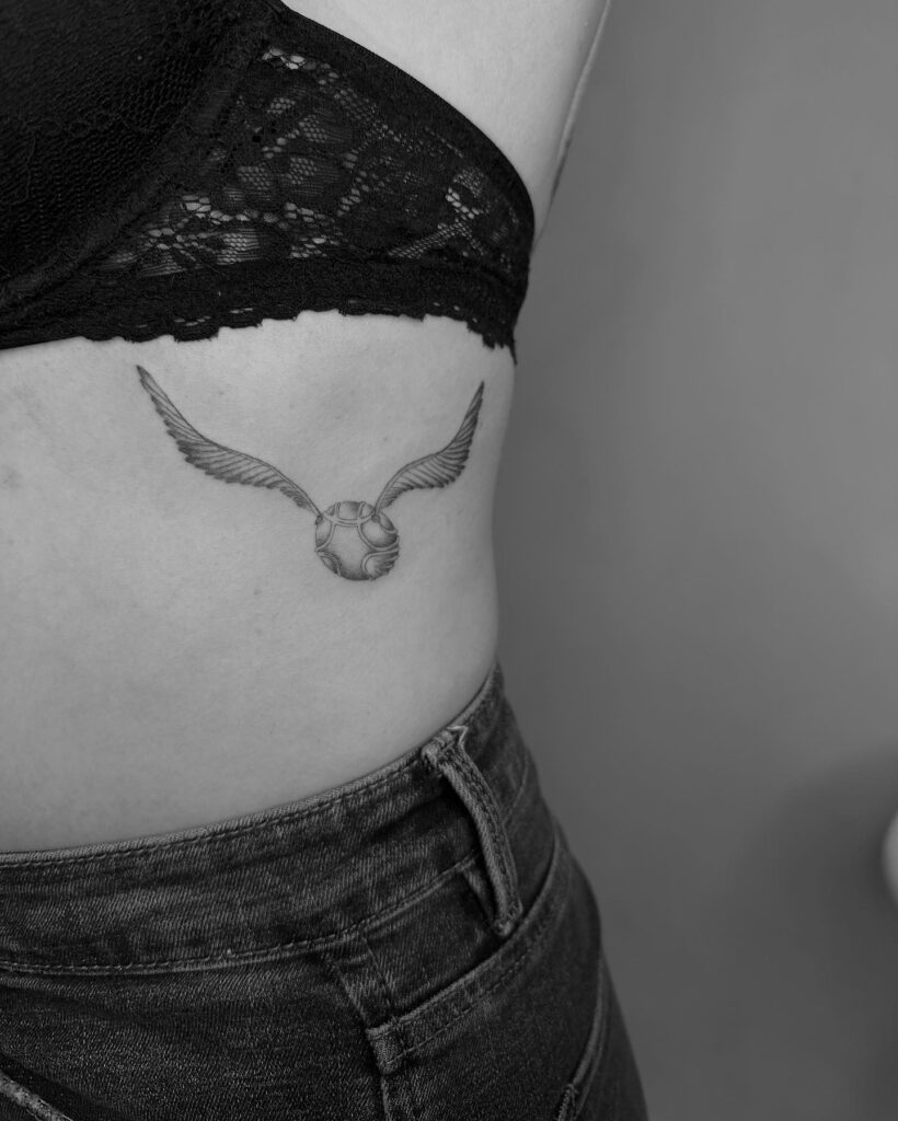 Gentle Whispers Rib Snitch Tattoo for Her