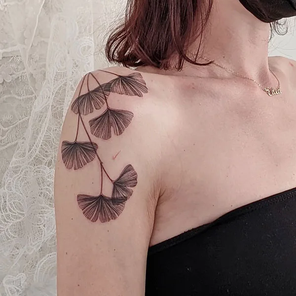 Ginkgo Leaf Tattoo 1