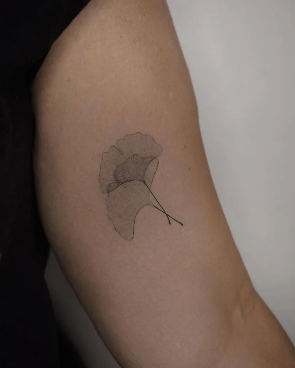 Ginkgo Leaf Tattoo 2