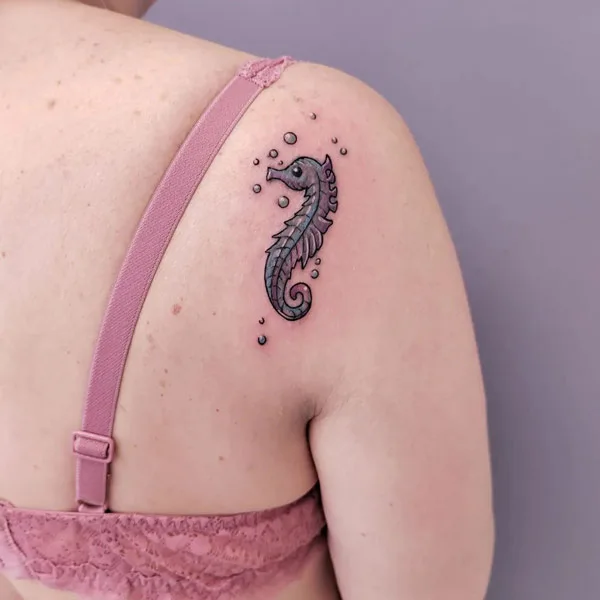 Girly Seahorse Tattoo 1