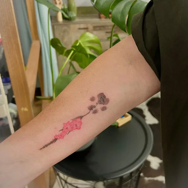 Gladiolus Tattoo with Name 1