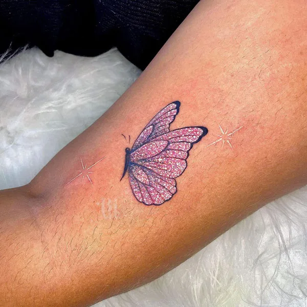 Glittery Butterfly Tattoo 1