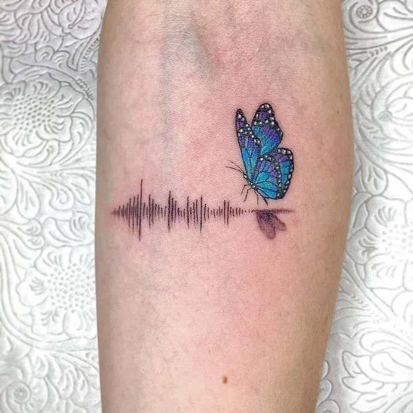 Glittery Butterfly Tattoo 2