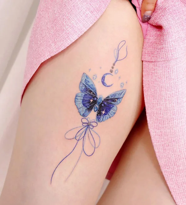 Glittery Butterfly Tattoo 3